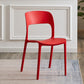 Plastic Contemporary Kitchen Chair Open Back Dining Room Side Chair Red 1 Piece Clearhalo 'Dining Chairs' 'Dining Tables & Seating' 'dining_chair' 'Furniture' 'furniture_dining_chair' 'Kitchen & Dining Furniture' 4963039