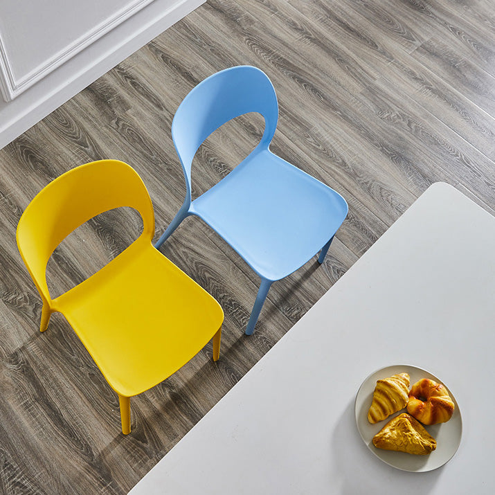 Plastic Contemporary Kitchen Chair Open Back Dining Room Side Chair Clearhalo 'Dining Chairs' 'Dining Tables & Seating' 'dining_chair' 'Furniture' 'furniture_dining_chair' 'Kitchen & Dining Furniture' 4963041