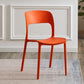 Plastic Contemporary Kitchen Chair Open Back Dining Room Side Chair Orange 1 Piece Clearhalo 'Dining Chairs' 'Dining Tables & Seating' 'dining_chair' 'Furniture' 'furniture_dining_chair' 'Kitchen & Dining Furniture' 4963044