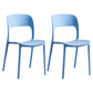 Plastic Contemporary Kitchen Chair Open Back Dining Room Side Chair Light Blue Set of 2 Clearhalo 'Dining Chairs' 'Dining Tables & Seating' 'dining_chair' 'Furniture' 'furniture_dining_chair' 'Kitchen & Dining Furniture' 4963048