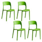 Plastic Contemporary Kitchen Chair Open Back Dining Room Side Chair Green Set of 4 Clearhalo 'Dining Chairs' 'Dining Tables & Seating' 'dining_chair' 'Furniture' 'furniture_dining_chair' 'Kitchen & Dining Furniture' 4963052