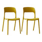 Plastic Contemporary Kitchen Chair Open Back Dining Room Side Chair Ginger Set of 2 Clearhalo 'Dining Chairs' 'Dining Tables & Seating' 'dining_chair' 'Furniture' 'furniture_dining_chair' 'Kitchen & Dining Furniture' 4963054