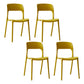 Plastic Contemporary Kitchen Chair Open Back Dining Room Side Chair Ginger Set of 4 Clearhalo 'Dining Chairs' 'Dining Tables & Seating' 'dining_chair' 'Furniture' 'furniture_dining_chair' 'Kitchen & Dining Furniture' 4963055