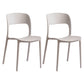 Plastic Contemporary Kitchen Chair Open Back Dining Room Side Chair White Set of 2 Clearhalo 'Dining Chairs' 'Dining Tables & Seating' 'dining_chair' 'Furniture' 'furniture_dining_chair' 'Kitchen & Dining Furniture' 4963063