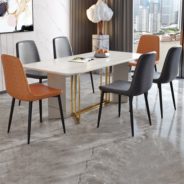 Metal Modern Contemporary Kitchen Chair Dining Room Side Parsons Chair Clearhalo 'Dining Chairs' 'Dining Tables & Seating' 'dining_chair' 'Furniture' 'furniture_dining_chair' 'Kitchen & Dining Furniture' 4963068