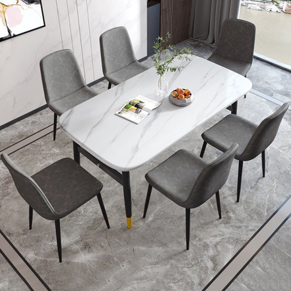 Metal Modern Contemporary Kitchen Chair Dining Room Side Parsons Chair Clearhalo 'Dining Chairs' 'Dining Tables & Seating' 'dining_chair' 'Furniture' 'furniture_dining_chair' 'Kitchen & Dining Furniture' 4963070