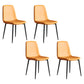 Metal Modern Contemporary Kitchen Chair Dining Room Side Parsons Chair Yellow Set of 4 Clearhalo 'Dining Chairs' 'Dining Tables & Seating' 'dining_chair' 'Furniture' 'furniture_dining_chair' 'Kitchen & Dining Furniture' 4963071