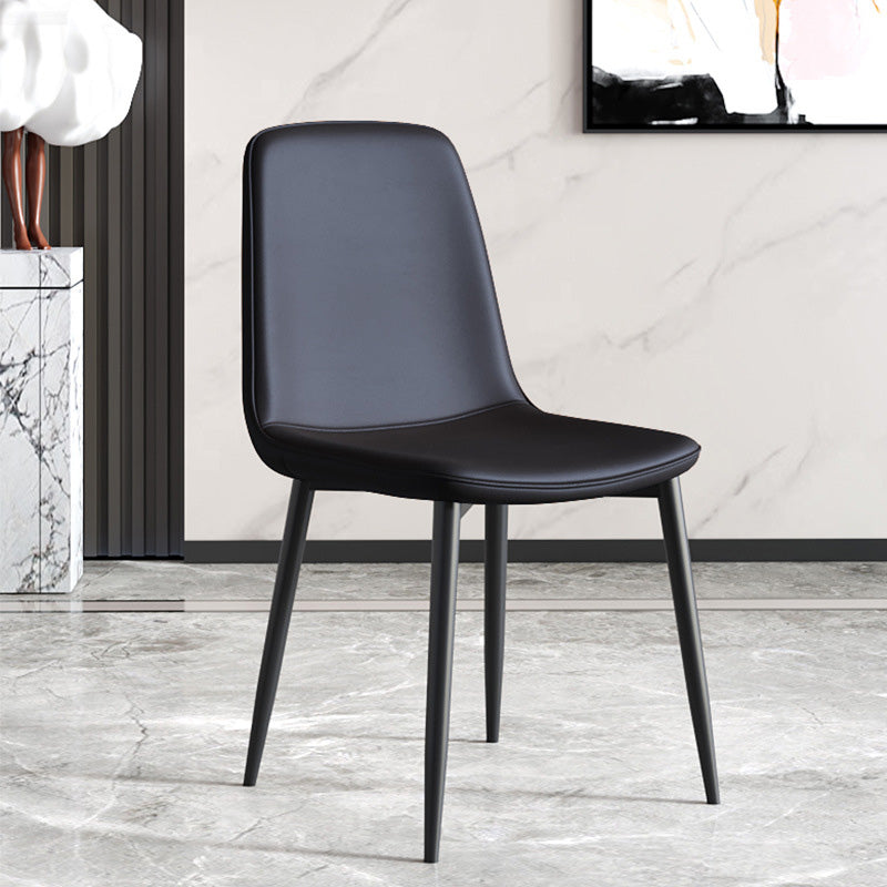 Metal Modern Contemporary Kitchen Chair Dining Room Side Parsons Chair Black 1 Piece Clearhalo 'Dining Chairs' 'Dining Tables & Seating' 'dining_chair' 'Furniture' 'furniture_dining_chair' 'Kitchen & Dining Furniture' 4963072