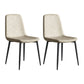 Metal Modern Contemporary Kitchen Chair Dining Room Side Parsons Chair Grey Set of 2 Clearhalo 'Dining Chairs' 'Dining Tables & Seating' 'dining_chair' 'Furniture' 'furniture_dining_chair' 'Kitchen & Dining Furniture' 4963081