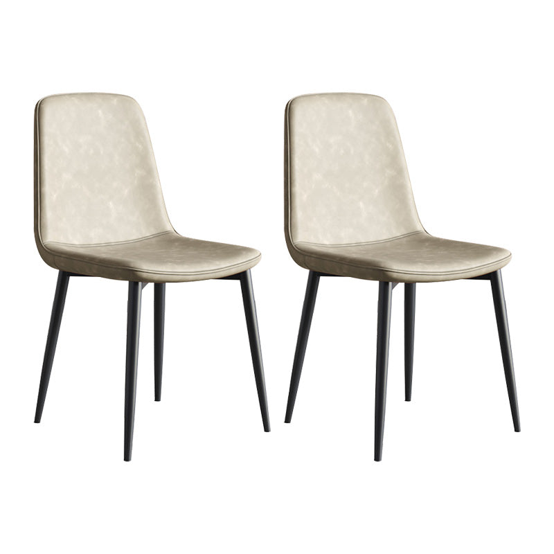 Metal Modern Contemporary Kitchen Chair Dining Room Side Parsons Chair Grey Set of 2 Clearhalo 'Dining Chairs' 'Dining Tables & Seating' 'dining_chair' 'Furniture' 'furniture_dining_chair' 'Kitchen & Dining Furniture' 4963081