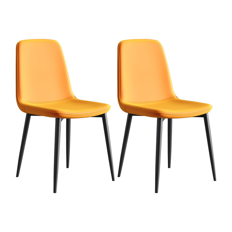 Metal Modern Contemporary Kitchen Chair Dining Room Side Parsons Chair Golden Set of 2 Clearhalo 'Dining Chairs' 'Dining Tables & Seating' 'dining_chair' 'Furniture' 'furniture_dining_chair' 'Kitchen & Dining Furniture' 4963091
