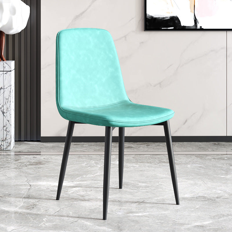 Metal Modern Contemporary Kitchen Chair Dining Room Side Parsons Chair Blue 1 Piece Clearhalo 'Dining Chairs' 'Dining Tables & Seating' 'dining_chair' 'Furniture' 'furniture_dining_chair' 'Kitchen & Dining Furniture' 4963093