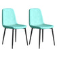 Metal Modern Contemporary Kitchen Chair Dining Room Side Parsons Chair Blue Set of 2 Clearhalo 'Dining Chairs' 'Dining Tables & Seating' 'dining_chair' 'Furniture' 'furniture_dining_chair' 'Kitchen & Dining Furniture' 4963094