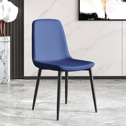 Metal Modern Contemporary Kitchen Chair Dining Room Side Parsons Chair Navy Blue 1 Piece Clearhalo 'Dining Chairs' 'Dining Tables & Seating' 'dining_chair' 'Furniture' 'furniture_dining_chair' 'Kitchen & Dining Furniture' 4963096