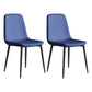 Metal Modern Contemporary Kitchen Chair Dining Room Side Parsons Chair Navy Blue Set of 2 Clearhalo 'Dining Chairs' 'Dining Tables & Seating' 'dining_chair' 'Furniture' 'furniture_dining_chair' 'Kitchen & Dining Furniture' 4963097