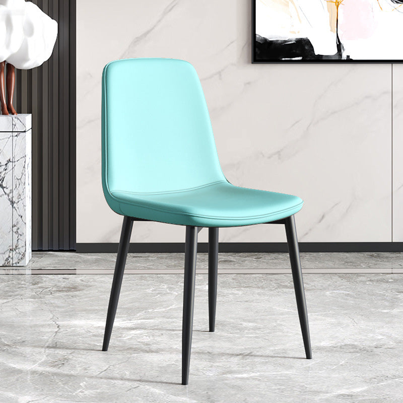 Metal Modern Contemporary Kitchen Chair Dining Room Side Parsons Chair Sky Blue 1 Piece Clearhalo 'Dining Chairs' 'Dining Tables & Seating' 'dining_chair' 'Furniture' 'furniture_dining_chair' 'Kitchen & Dining Furniture' 4963099