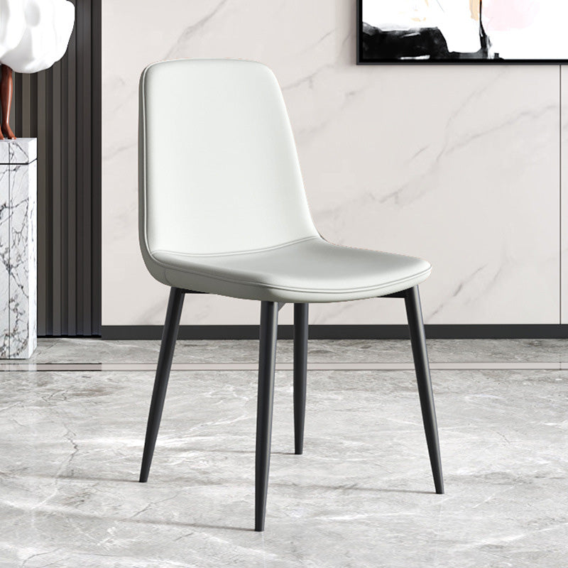 Metal Modern Contemporary Kitchen Chair Dining Room Side Parsons Chair Light Gray 1 Piece Clearhalo 'Dining Chairs' 'Dining Tables & Seating' 'dining_chair' 'Furniture' 'furniture_dining_chair' 'Kitchen & Dining Furniture' 4963105