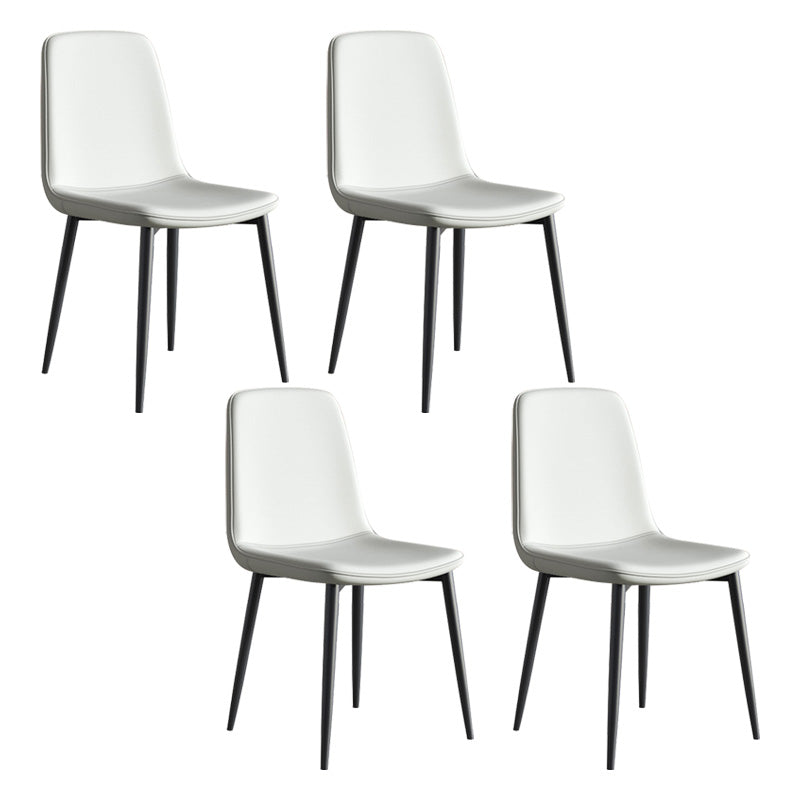 Metal Modern Contemporary Kitchen Chair Dining Room Side Parsons Chair Light Gray Set of 4 Clearhalo 'Dining Chairs' 'Dining Tables & Seating' 'dining_chair' 'Furniture' 'furniture_dining_chair' 'Kitchen & Dining Furniture' 4963107