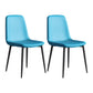 Metal Modern Contemporary Kitchen Chair Dining Room Side Parsons Chair Peacock Blue Set of 2 Clearhalo 'Dining Chairs' 'Dining Tables & Seating' 'dining_chair' 'Furniture' 'furniture_dining_chair' 'Kitchen & Dining Furniture' 4963118