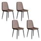 Metal Modern Contemporary Kitchen Chair Dining Room Side Parsons Chair Dark Brown Set of 4 Clearhalo 'Dining Chairs' 'Dining Tables & Seating' 'dining_chair' 'Furniture' 'furniture_dining_chair' 'Kitchen & Dining Furniture' 4963125
