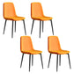 Metal Modern Contemporary Kitchen Chair Dining Room Side Parsons Chair Orange Set of 4 Clearhalo 'Dining Chairs' 'Dining Tables & Seating' 'dining_chair' 'Furniture' 'furniture_dining_chair' 'Kitchen & Dining Furniture' 4963131