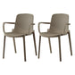 Plastic Modern Contemporary Kitchen Chair Arm Solid Back Dining Room Chair Camel Set of 2 Clearhalo 'Dining Chairs' 'Dining Tables & Seating' 'dining_chair' 'Furniture' 'furniture_dining_chair' 'Kitchen & Dining Furniture' 4963158