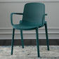 Plastic Modern Contemporary Kitchen Chair Arm Solid Back Dining Room Chair Peacock Blue 1 Piece Clearhalo 'Dining Chairs' 'Dining Tables & Seating' 'dining_chair' 'Furniture' 'furniture_dining_chair' 'Kitchen & Dining Furniture' 4963160