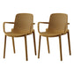 Plastic Modern Contemporary Kitchen Chair Arm Solid Back Dining Room Chair Ginger Set of 2 Clearhalo 'Dining Chairs' 'Dining Tables & Seating' 'dining_chair' 'Furniture' 'furniture_dining_chair' 'Kitchen & Dining Furniture' 4963167