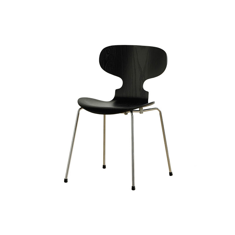 Modern Style Side Chair Wooden Indoor 19.29" Wide Dining Chair Black 1 Piece Clearhalo 'Dining Chairs' 'Dining Tables & Seating' 'dining_chair' 'furn' 'furn_dining_chair' 'Furniture' 'furniture_dining_chair' 'Kitchen & Dining Furniture' 4963173