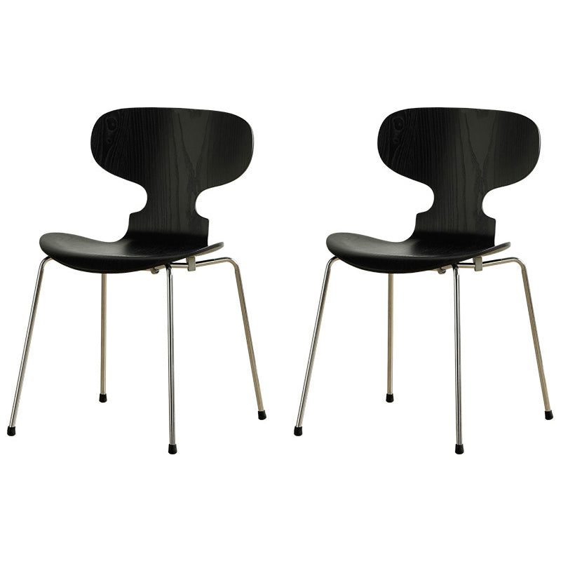 Modern Style Side Chair Wooden Indoor 19.29" Wide Dining Chair Black 2 Piece Set Clearhalo 'Dining Chairs' 'Dining Tables & Seating' 'dining_chair' 'furn' 'furn_dining_chair' 'Furniture' 'furniture_dining_chair' 'Kitchen & Dining Furniture' 4963175
