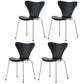 Modern Style Side Chair Wooden Indoor 19.29" Wide Dining Chair Matte Black 4 Piece Set Clearhalo 'Dining Chairs' 'Dining Tables & Seating' 'dining_chair' 'furn' 'furn_dining_chair' 'Furniture' 'furniture_dining_chair' 'Kitchen & Dining Furniture' 4963183