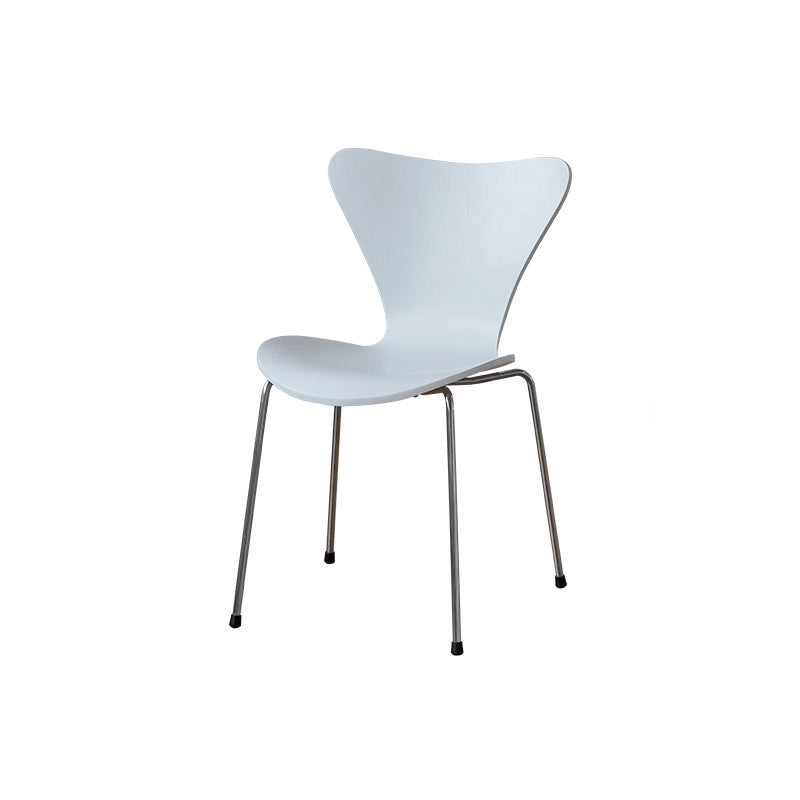 Modern Style Side Chair Wooden Indoor 19.29" Wide Dining Chair Ivory 1 Piece Clearhalo 'Dining Chairs' 'Dining Tables & Seating' 'dining_chair' 'furn' 'furn_dining_chair' 'Furniture' 'furniture_dining_chair' 'Kitchen & Dining Furniture' 4963185