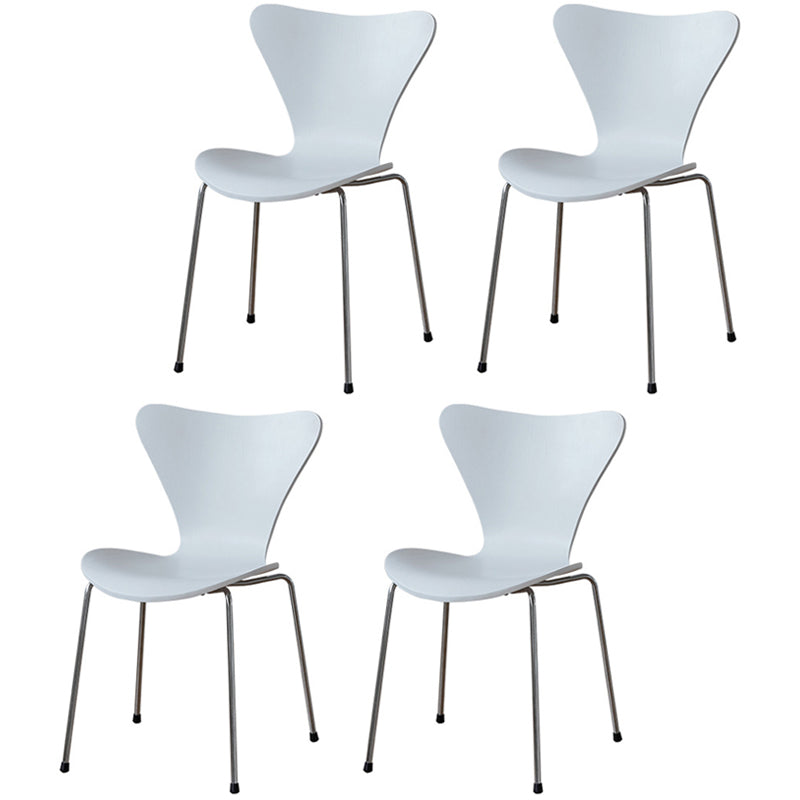 Modern Style Side Chair Wooden Indoor 19.29" Wide Dining Chair Ivory 4 Piece Set Clearhalo 'Dining Chairs' 'Dining Tables & Seating' 'dining_chair' 'furn' 'furn_dining_chair' 'Furniture' 'furniture_dining_chair' 'Kitchen & Dining Furniture' 4963188