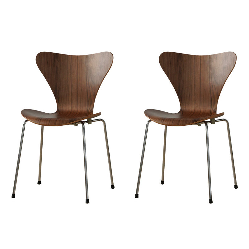 Modern Style Side Chair Wooden Indoor 19.29" Wide Dining Chair Brown 2 Piece Set Clearhalo 'Dining Chairs' 'Dining Tables & Seating' 'dining_chair' 'furn' 'furn_dining_chair' 'Furniture' 'furniture_dining_chair' 'Kitchen & Dining Furniture' 4963192