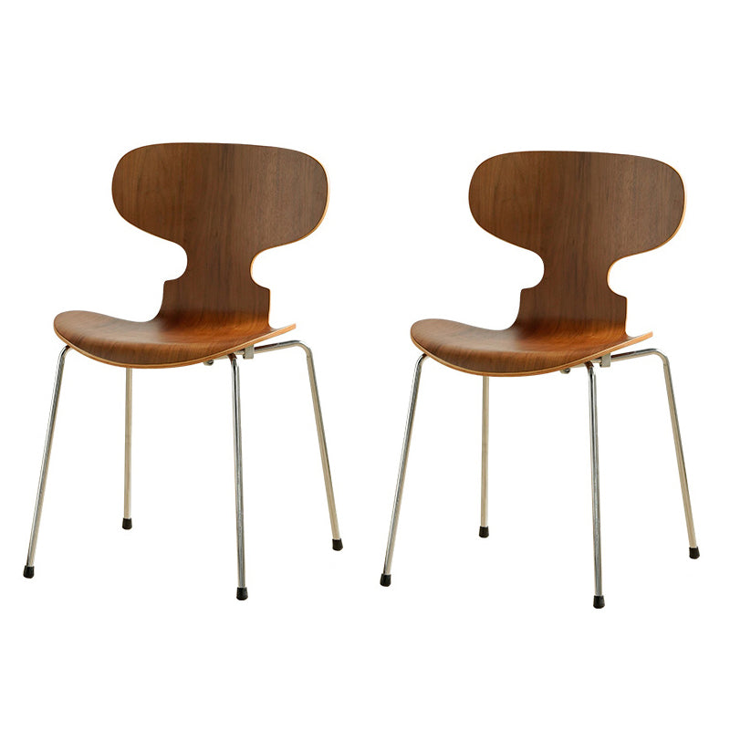 Modern Style Side Chair Wooden Indoor 19.29" Wide Dining Chair Walnut 2 Piece Set Clearhalo 'Dining Chairs' 'Dining Tables & Seating' 'dining_chair' 'furn' 'furn_dining_chair' 'Furniture' 'furniture_dining_chair' 'Kitchen & Dining Furniture' 4963204