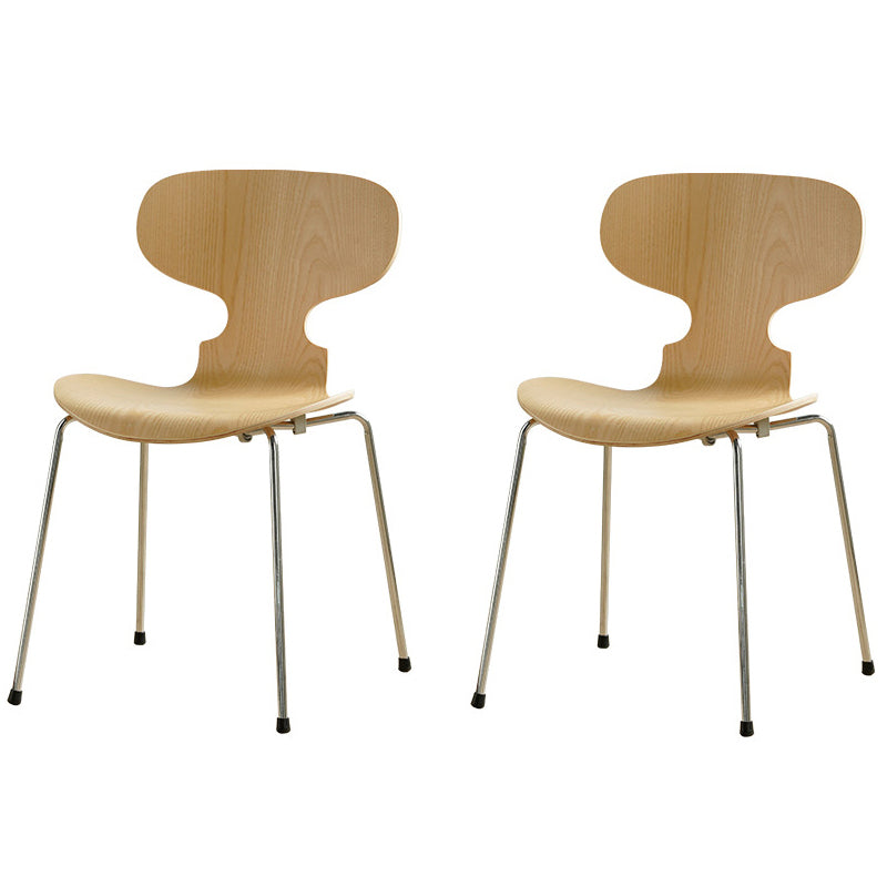 Modern Style Side Chair Wooden Indoor 19.29" Wide Dining Chair Natural 2 Piece Set Clearhalo 'Dining Chairs' 'Dining Tables & Seating' 'dining_chair' 'furn' 'furn_dining_chair' 'Furniture' 'furniture_dining_chair' 'Kitchen & Dining Furniture' 4963207