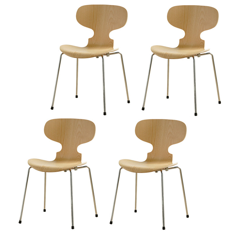Modern Style Side Chair Wooden Indoor 19.29" Wide Dining Chair Natural 4 Piece Set Clearhalo 'Dining Chairs' 'Dining Tables & Seating' 'dining_chair' 'furn' 'furn_dining_chair' 'Furniture' 'furniture_dining_chair' 'Kitchen & Dining Furniture' 4963208