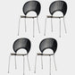 Modern Style Side Chair Open Back Armless Dining Chair for Indoor Black-Silver 4 Piece Set Clearhalo 'Dining Chairs' 'Dining Tables & Seating' 'dining_chair' 'furn' 'furn_dining_chair' 'Furniture' 'furniture_dining_chair' 'Kitchen & Dining Furniture' 4963231