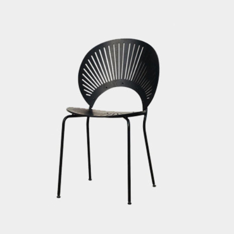 Modern Style Side Chair Open Back Armless Dining Chair for Indoor Black 1 Piece Clearhalo 'Dining Chairs' 'Dining Tables & Seating' 'dining_chair' 'furn' 'furn_dining_chair' 'Furniture' 'furniture_dining_chair' 'Kitchen & Dining Furniture' 4963232