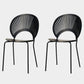Modern Style Side Chair Open Back Armless Dining Chair for Indoor Black 2 Piece Set Clearhalo 'Dining Chairs' 'Dining Tables & Seating' 'dining_chair' 'furn' 'furn_dining_chair' 'Furniture' 'furniture_dining_chair' 'Kitchen & Dining Furniture' 4963233