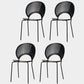 Modern Style Side Chair Open Back Armless Dining Chair for Indoor Black 4 Piece Set Clearhalo 'Dining Chairs' 'Dining Tables & Seating' 'dining_chair' 'furn' 'furn_dining_chair' 'Furniture' 'furniture_dining_chair' 'Kitchen & Dining Furniture' 4963234