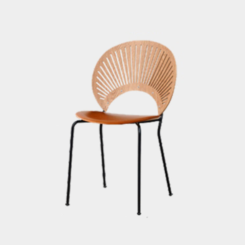 Modern Style Side Chair Open Back Armless Dining Chair for Indoor Brown 1 Piece Clearhalo 'Dining Chairs' 'Dining Tables & Seating' 'dining_chair' 'furn' 'furn_dining_chair' 'Furniture' 'furniture_dining_chair' 'Kitchen & Dining Furniture' 4963235