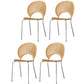 Modern Style Side Chair Open Back Armless Dining Chair for Indoor Wood-Silver 4 Piece Set Clearhalo 'Dining Chairs' 'Dining Tables & Seating' 'dining_chair' 'furn' 'furn_dining_chair' 'Furniture' 'furniture_dining_chair' 'Kitchen & Dining Furniture' 4963243