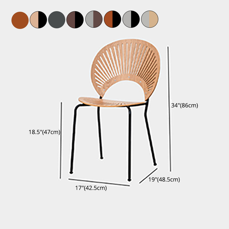 Modern Style Side Chair Open Back Armless Dining Chair for Indoor Clearhalo 'Dining Chairs' 'Dining Tables & Seating' 'dining_chair' 'furn' 'furn_dining_chair' 'Furniture' 'furniture_dining_chair' 'Kitchen & Dining Furniture' 4963244