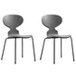 Modern Style Side Chair Plastic Metal Dining Chair for Home Use Grey 2 Piece Set Black Clearhalo 'Dining Chairs' 'Dining Tables & Seating' 'dining_chair' 'furn' 'furn_dining_chair' 'Furniture' 'furniture_dining_chair' 'Kitchen & Dining Furniture' 4963248