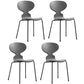 Modern Style Side Chair Plastic Metal Dining Chair for Home Use Grey 4 Piece Set Black Clearhalo 'Dining Chairs' 'Dining Tables & Seating' 'dining_chair' 'furn' 'furn_dining_chair' 'Furniture' 'furniture_dining_chair' 'Kitchen & Dining Furniture' 4963250