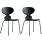 Modern Style Side Chair Plastic Metal Dining Chair for Home Use Black 2 Piece Set Black Clearhalo 'Dining Chairs' 'Dining Tables & Seating' 'dining_chair' 'furn' 'furn_dining_chair' 'Furniture' 'furniture_dining_chair' 'Kitchen & Dining Furniture' 4963253