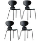 Modern Style Side Chair Plastic Metal Dining Chair for Home Use Black 4 Piece Set Black Clearhalo 'Dining Chairs' 'Dining Tables & Seating' 'dining_chair' 'furn' 'furn_dining_chair' 'Furniture' 'furniture_dining_chair' 'Kitchen & Dining Furniture' 4963256
