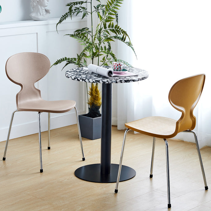 Modern Style Side Chair Plastic Metal Dining Chair for Home Use Clearhalo 'Dining Chairs' 'Dining Tables & Seating' 'dining_chair' 'furn' 'furn_dining_chair' 'Furniture' 'furniture_dining_chair' 'Kitchen & Dining Furniture' 4963264