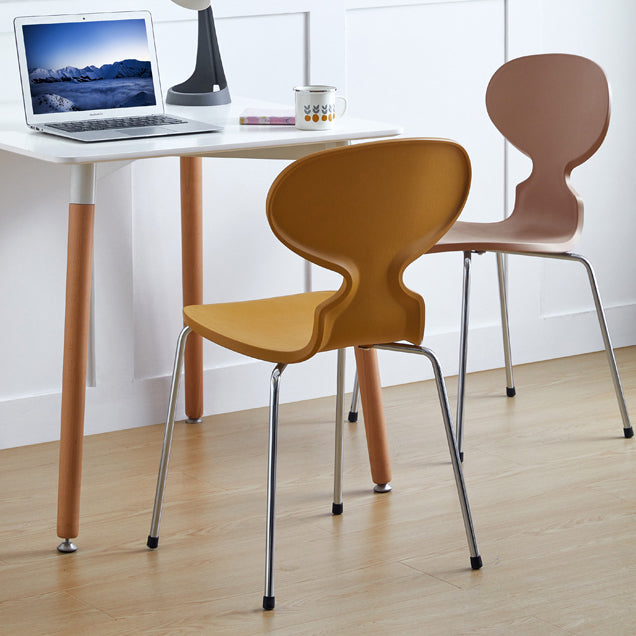 Modern Style Side Chair Plastic Metal Dining Chair for Home Use Clearhalo 'Dining Chairs' 'Dining Tables & Seating' 'dining_chair' 'furn' 'furn_dining_chair' 'Furniture' 'furniture_dining_chair' 'Kitchen & Dining Furniture' 4963265